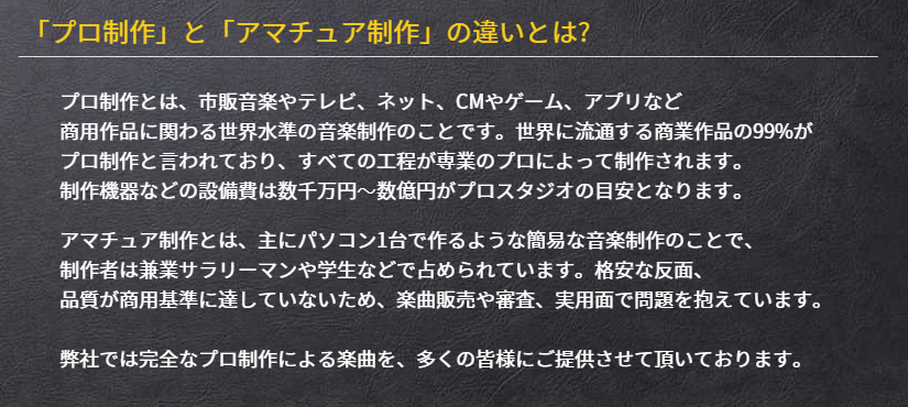プロ制作とは